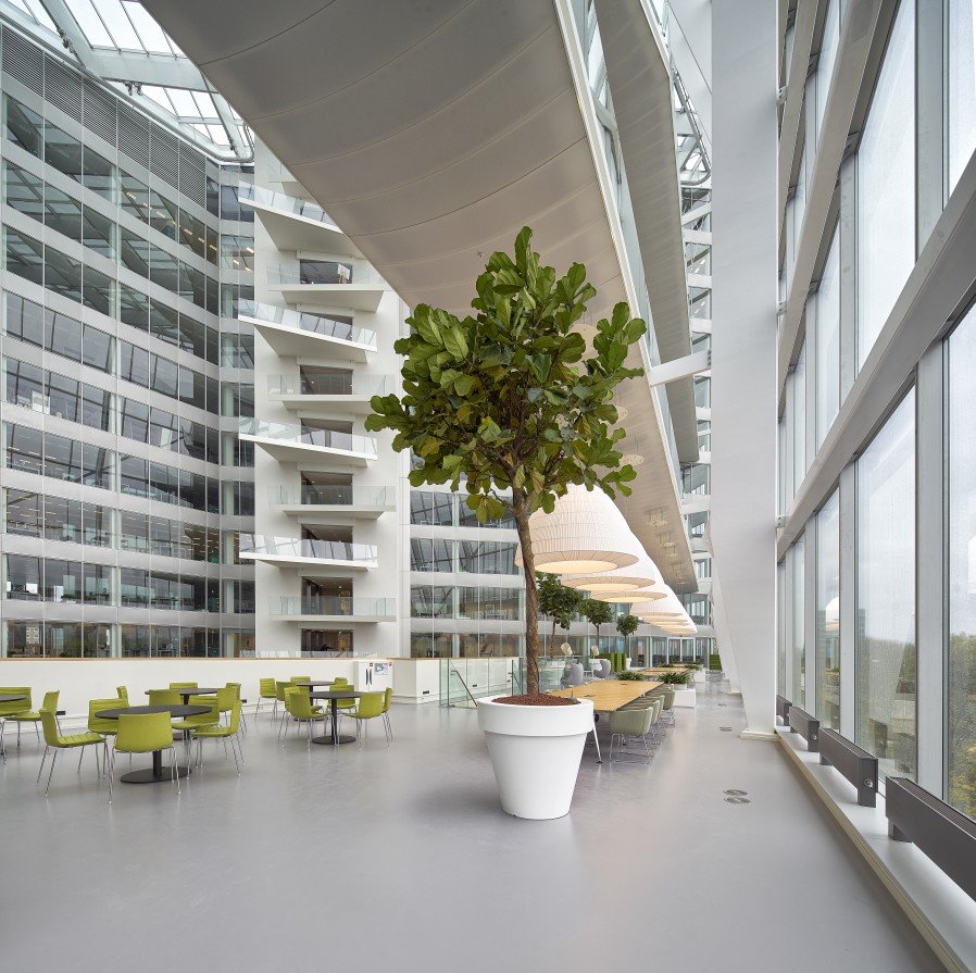Edifício inteligente que maximiza a iluminação natural para promover o bem-estar e eficiência energética